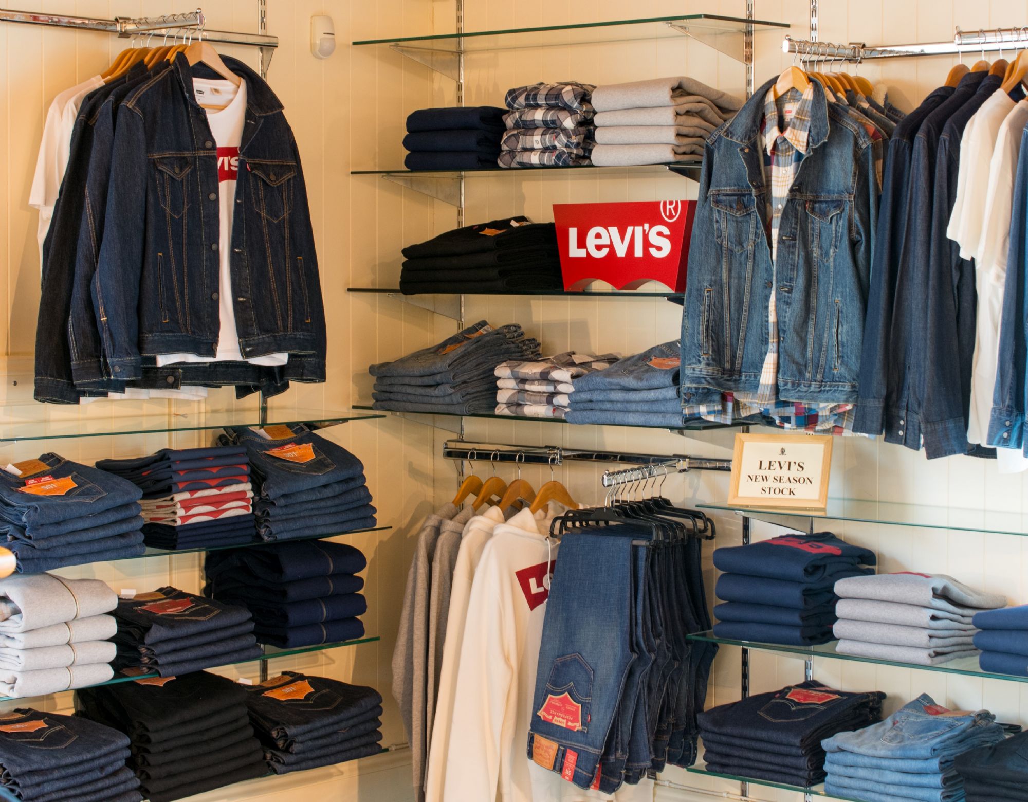 Levi department menswear hall at House of Bruar Country Clothing