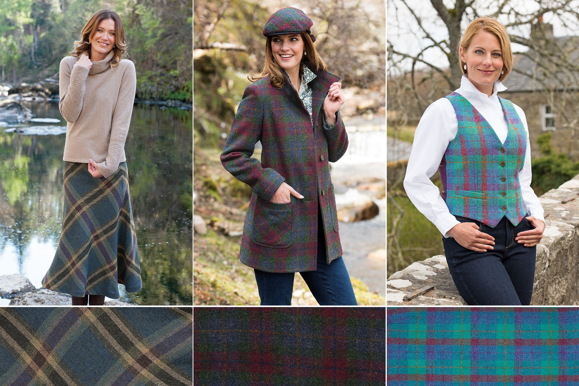 House of Bruar tweeds pure new wool for ladies country fashion wardrobe