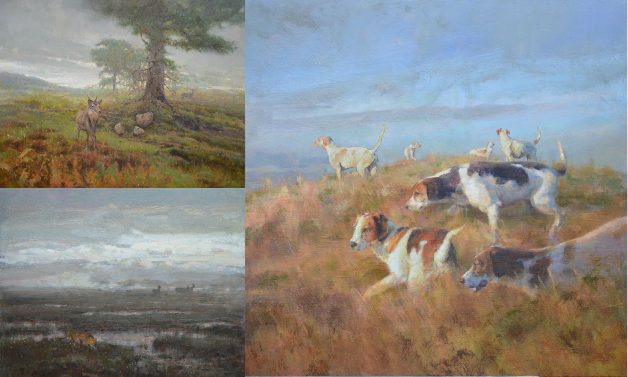 Ian MacGillivray new works including deer hounds and Scottish landscapes
