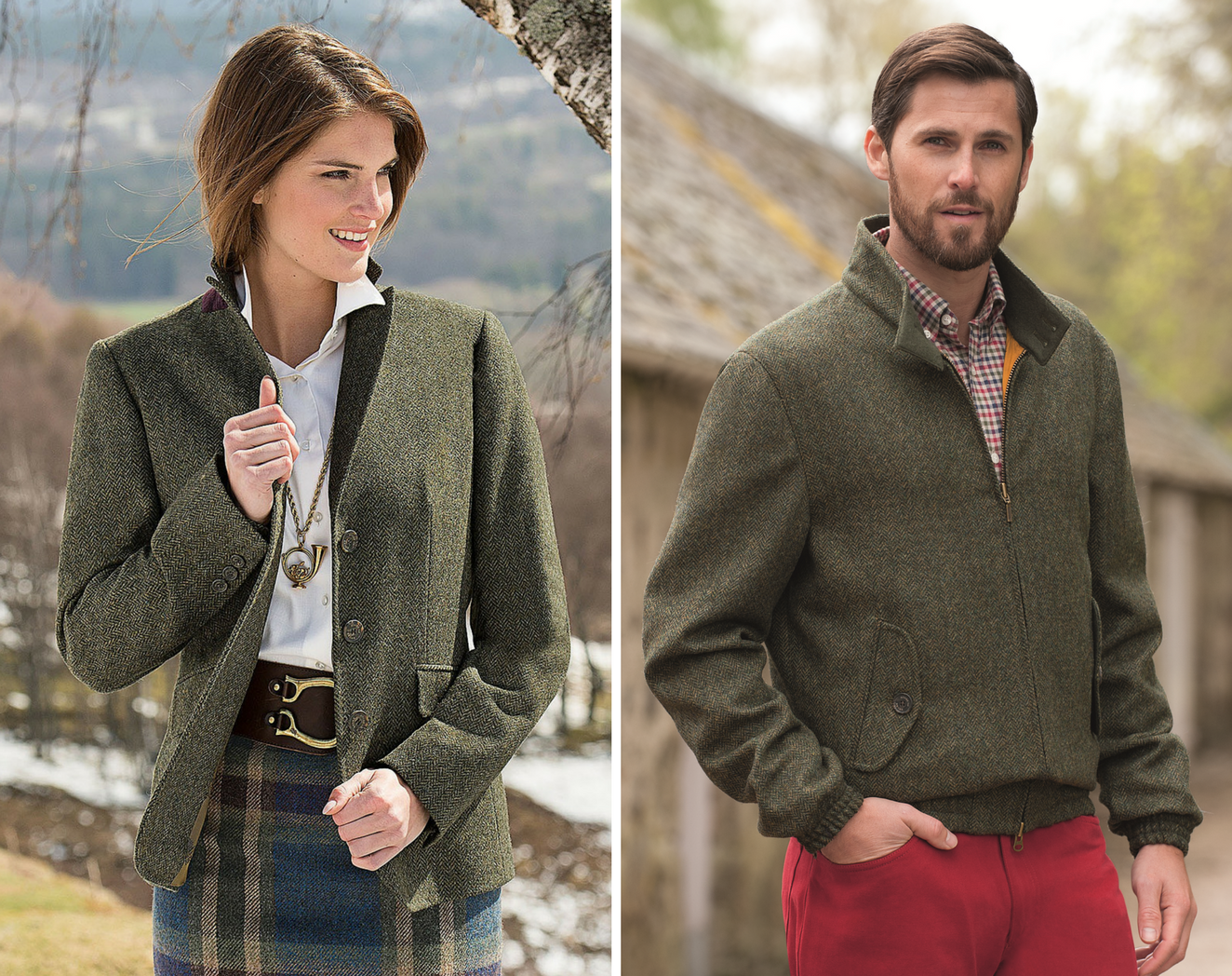Medium weight tweed for country fashion and tweed jackets