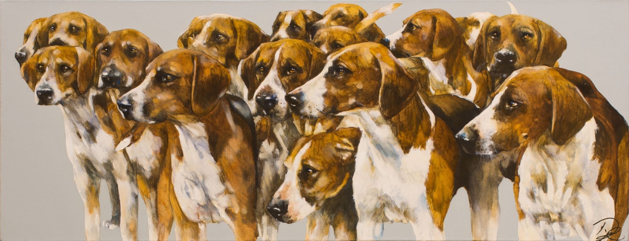 Paula Vize art dog English Foxhound