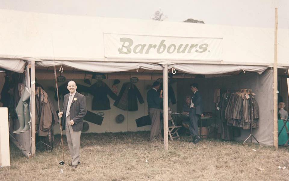 John Barbour at original stand in country fair selling country clothing