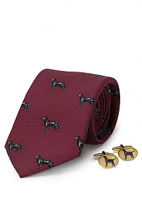 Black Labrador Cufflink & Tie Set Black Labrador Cufflink & Tie Set