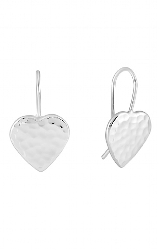 Silver Heart Drop Earrings Silver Heart Drop Earrings