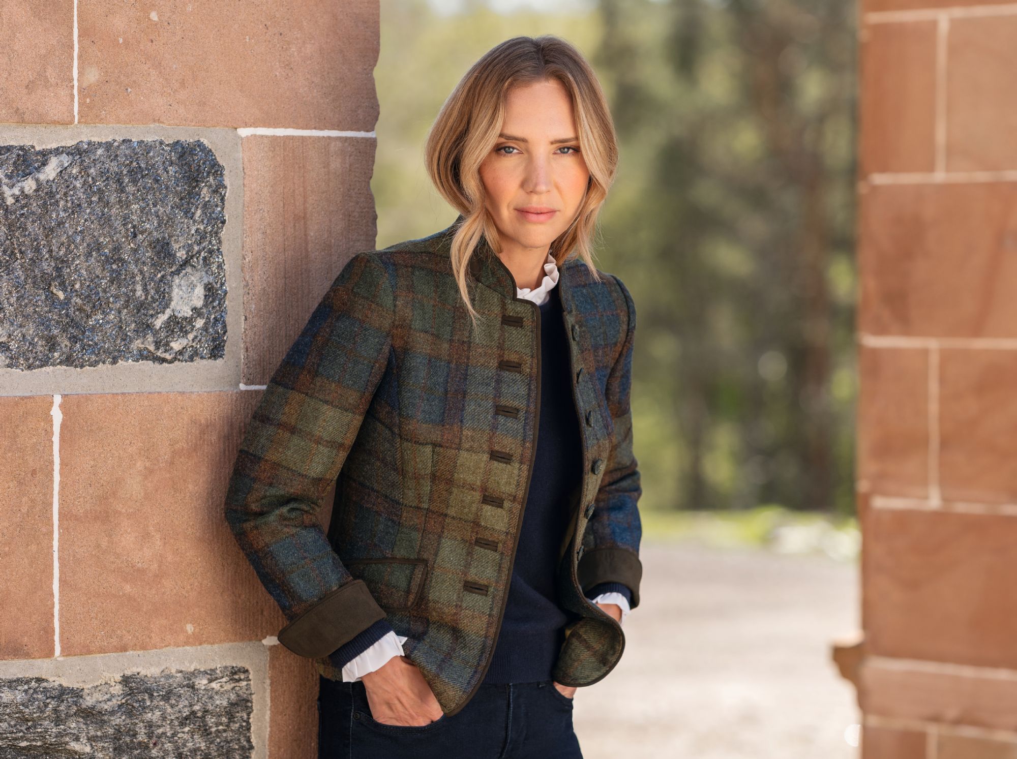 Ladies Tweed Linda Tipped Jacket