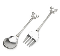 Stag Head Salad Servers