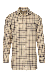 Cotton and Wool Tattersall Shirt