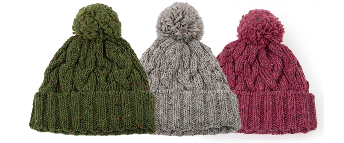 cashmere and wool bobble hat