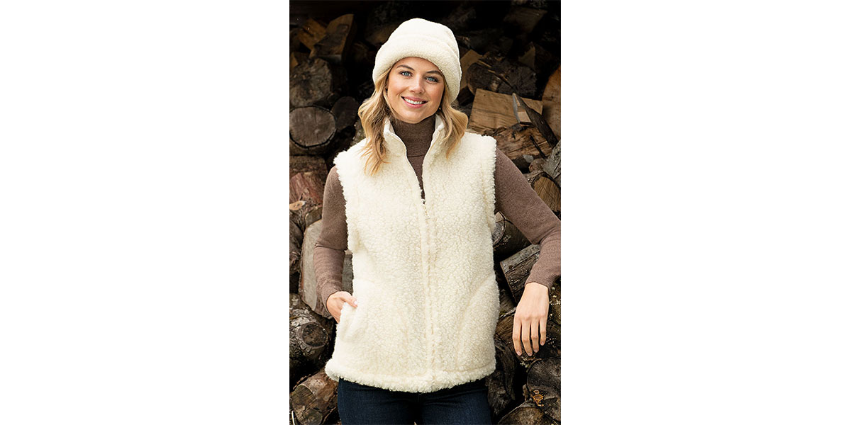 Sheepskin gilet