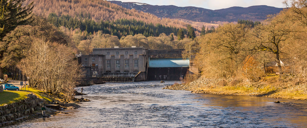 Pitlochry dam and salmon ladder