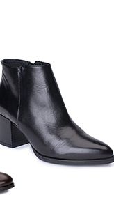 Ladies House of Bruar leather black ankle boots heeled country fashion