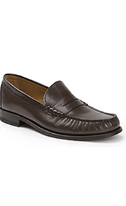 House of Bruar gentlemen's leather penny loafer dark brown country fashion