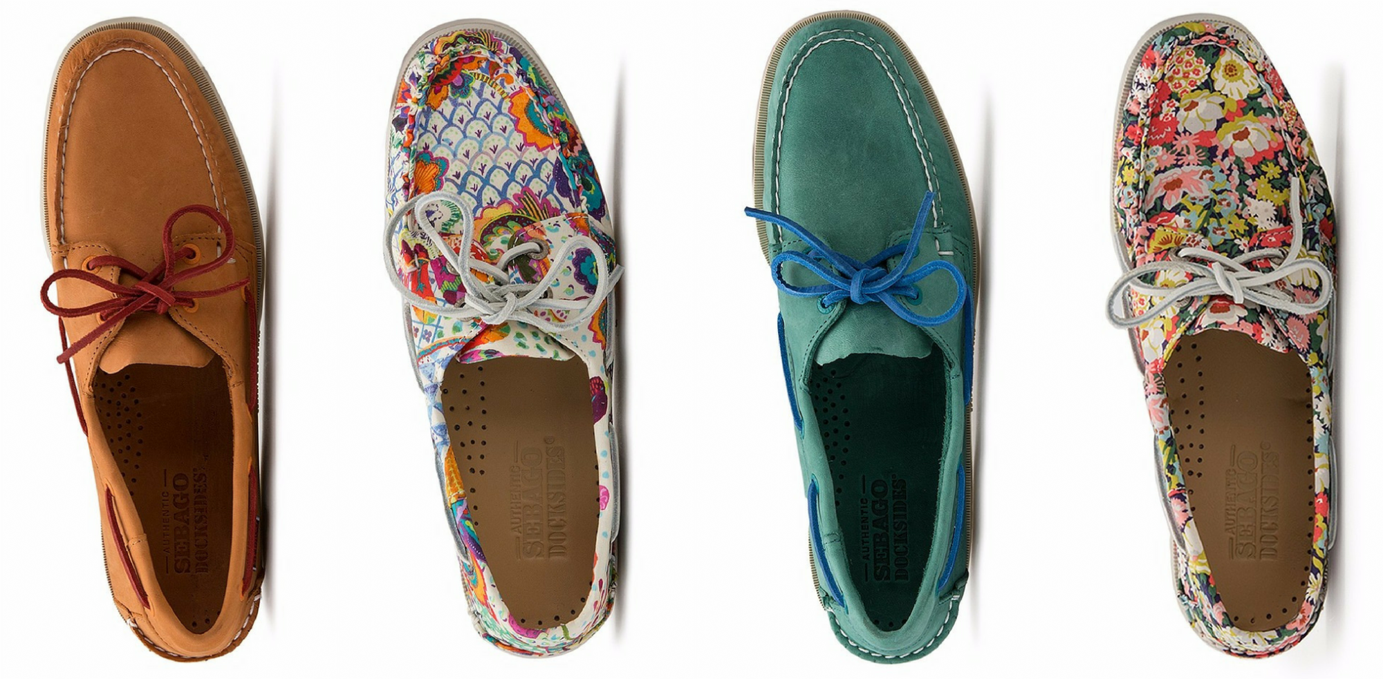 Sebago boat shoes ladies and mens, bala liberty print