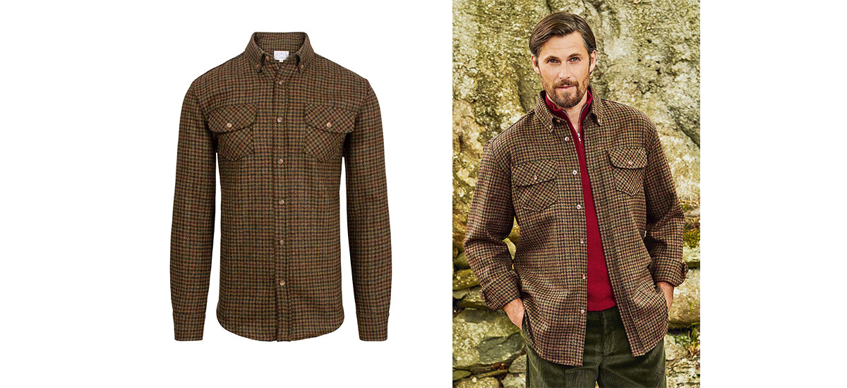 men's tweed overshirt