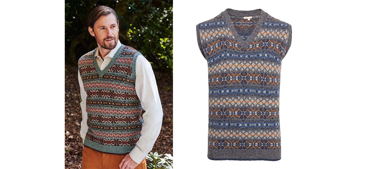 men's fairisle slip over