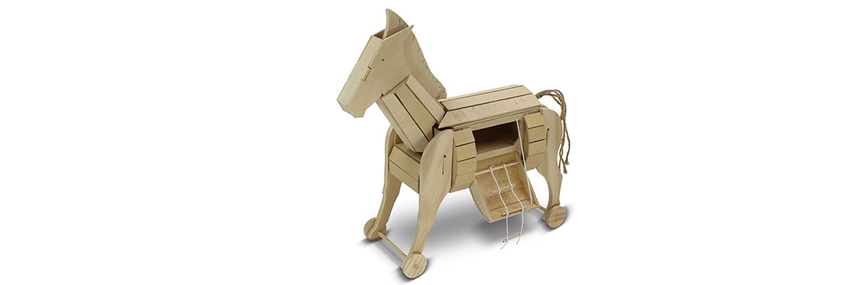 wooden siege horse