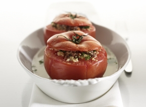 Le Gruyere Alpage AOP cheese stuffed tomato's with couscous