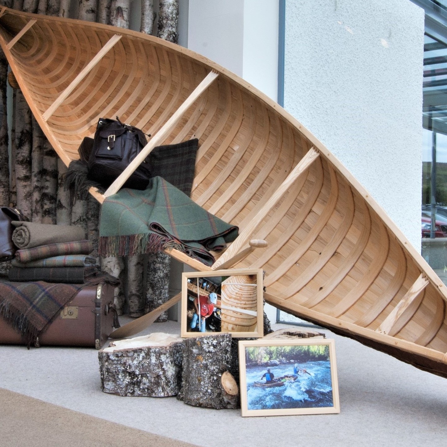 Natural Birch Canoe