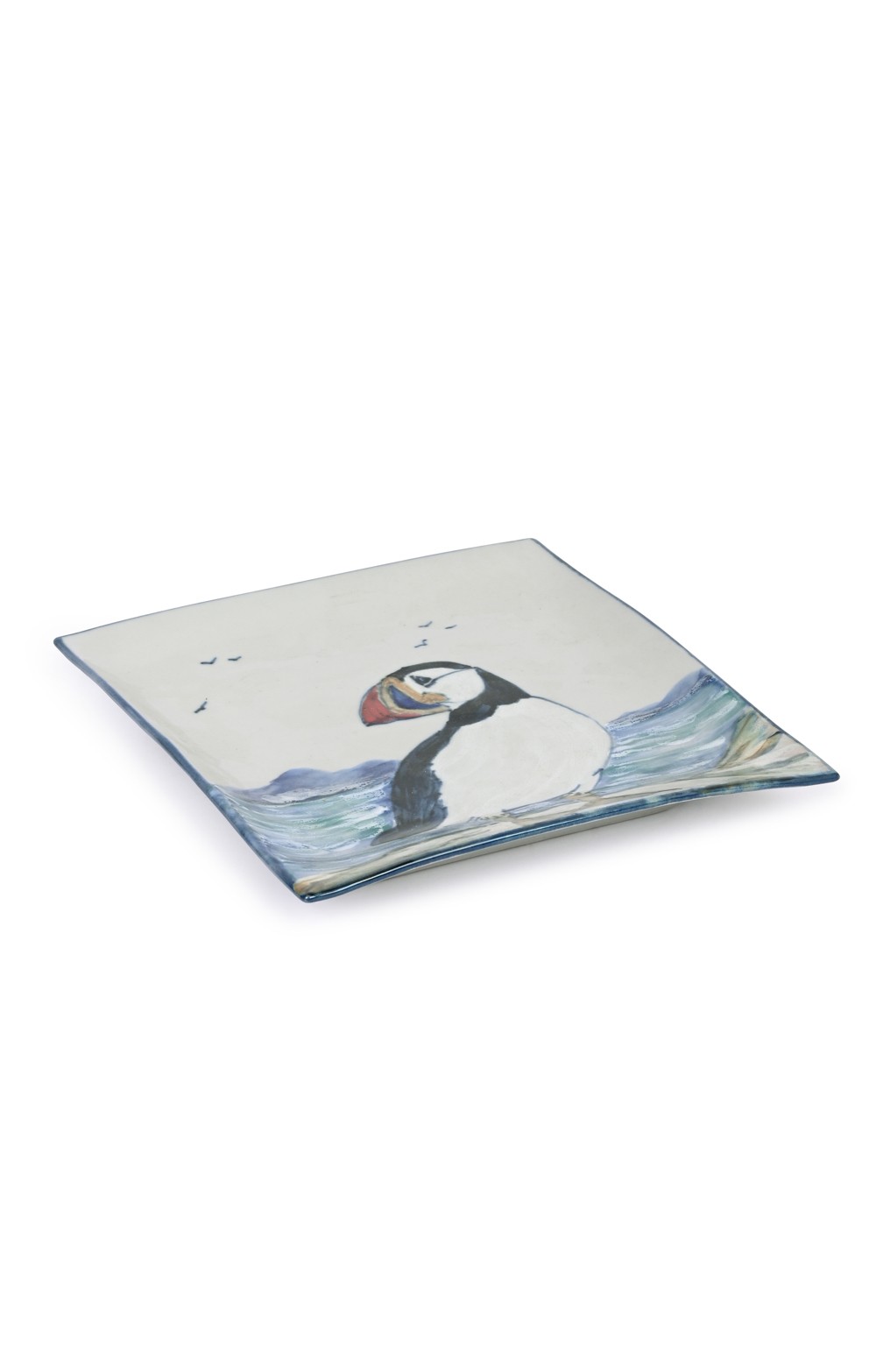  Extra Large Square Dish, Puffin