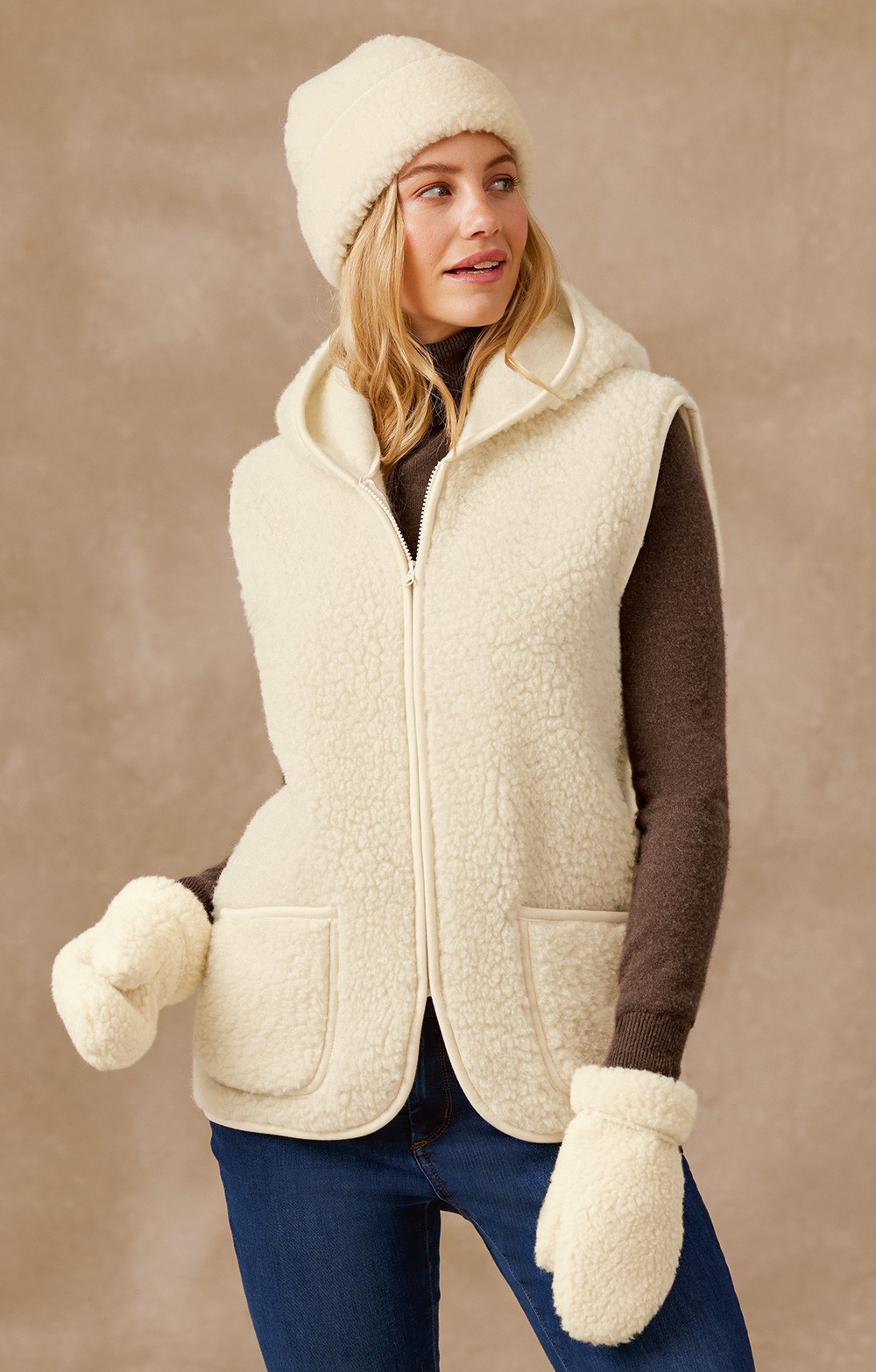 ladies wool mittens