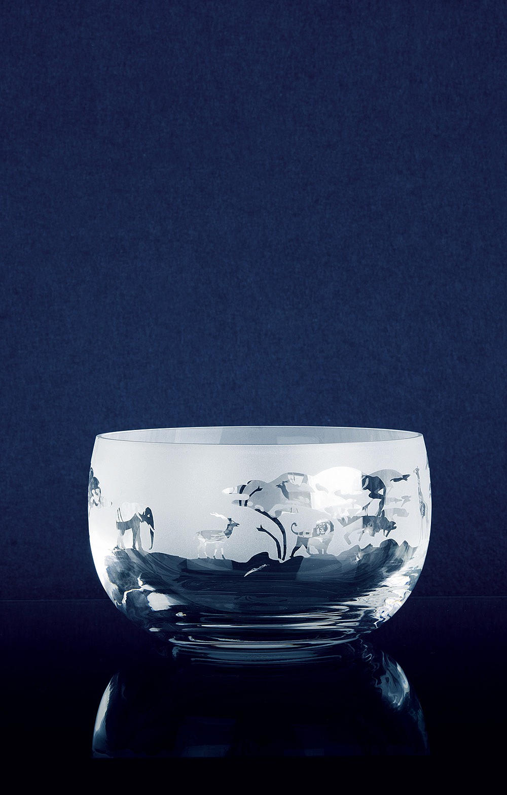Royal Scot Crystal Engraved Crystal Bowl | Safari