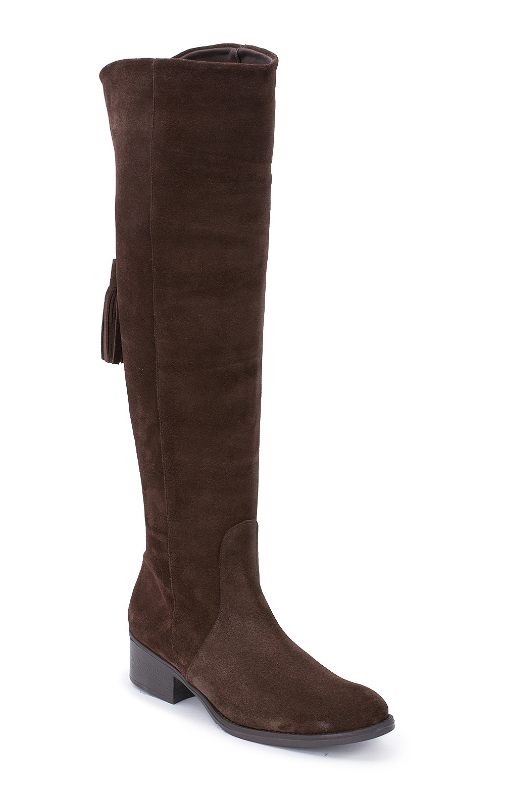 tall suede boots with