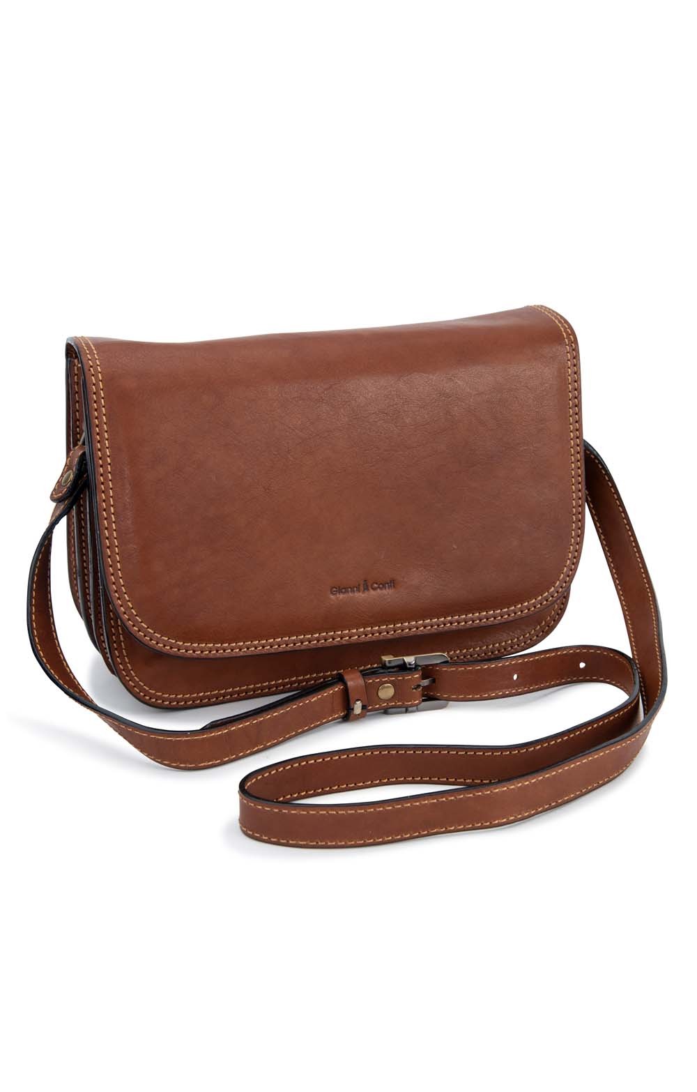 Las Gianni Conti Medium Flapover Bag Leather Bags House Of Bruar Las Gianni Conti Medium Flapover Bag