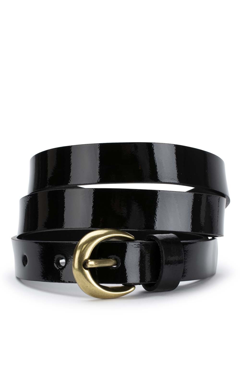 black patent leather belt womens