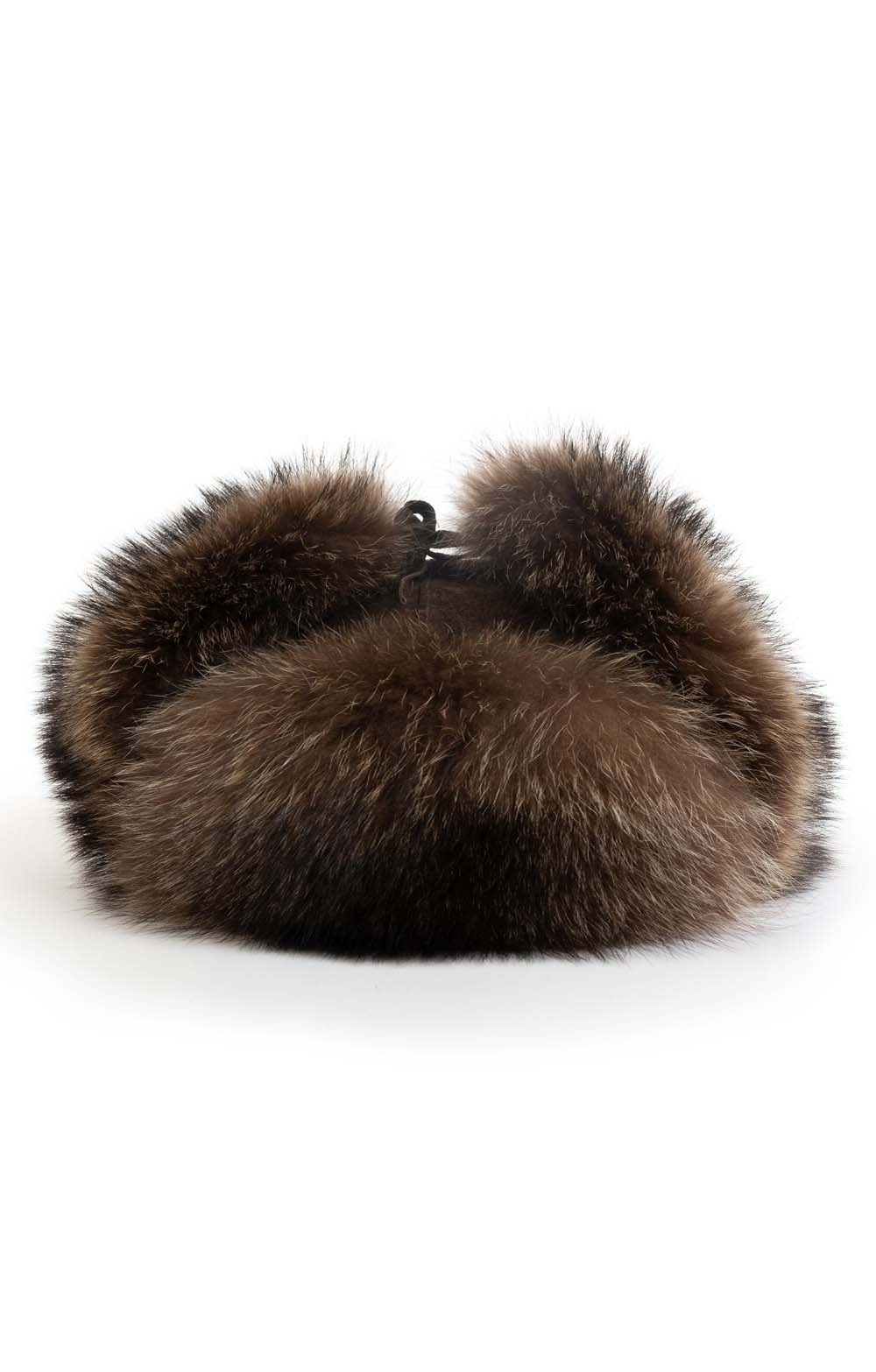  Ladies Racoon Trapper Hat - Natural, Natural