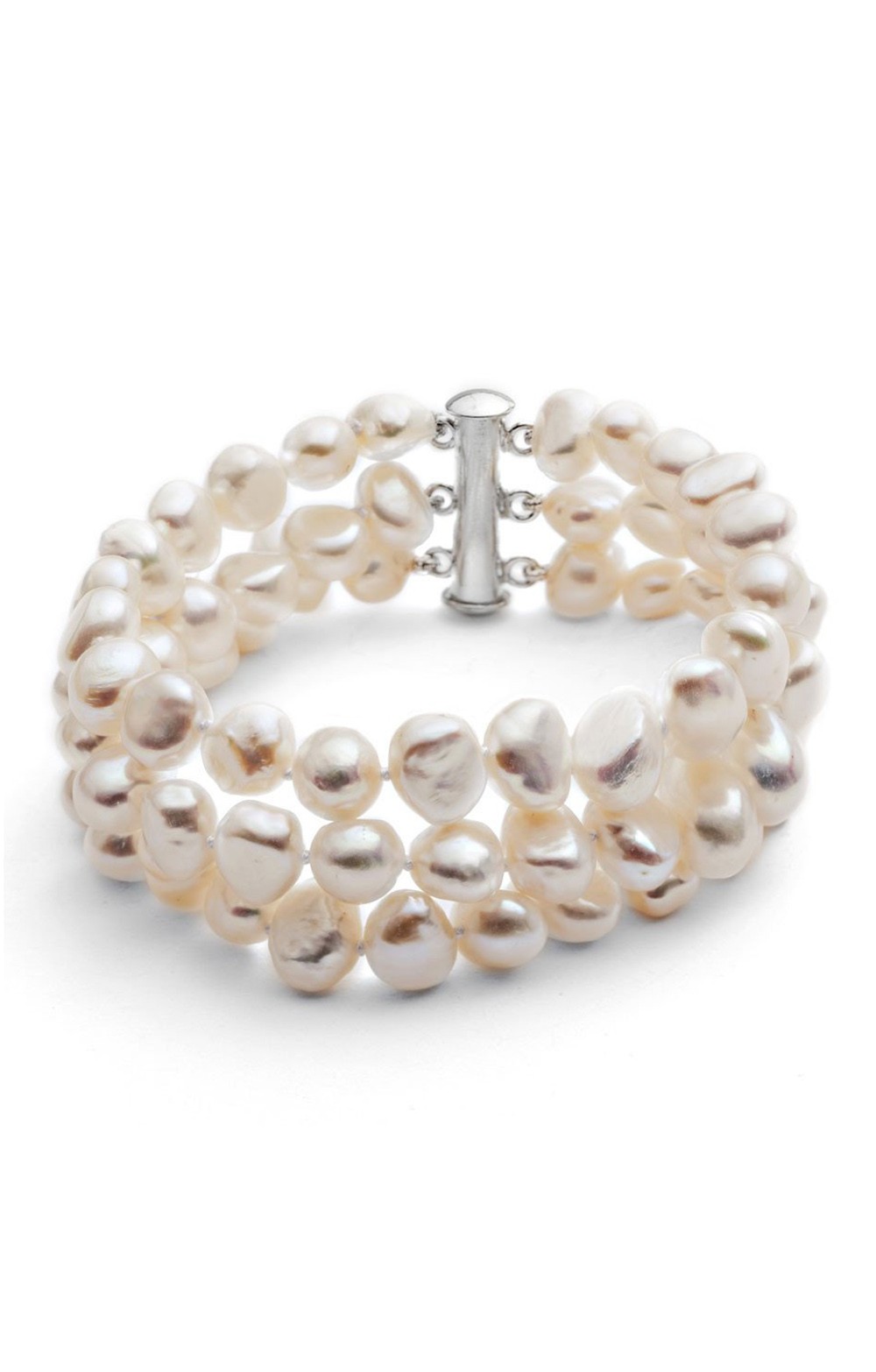 triple strand pearl bracelet