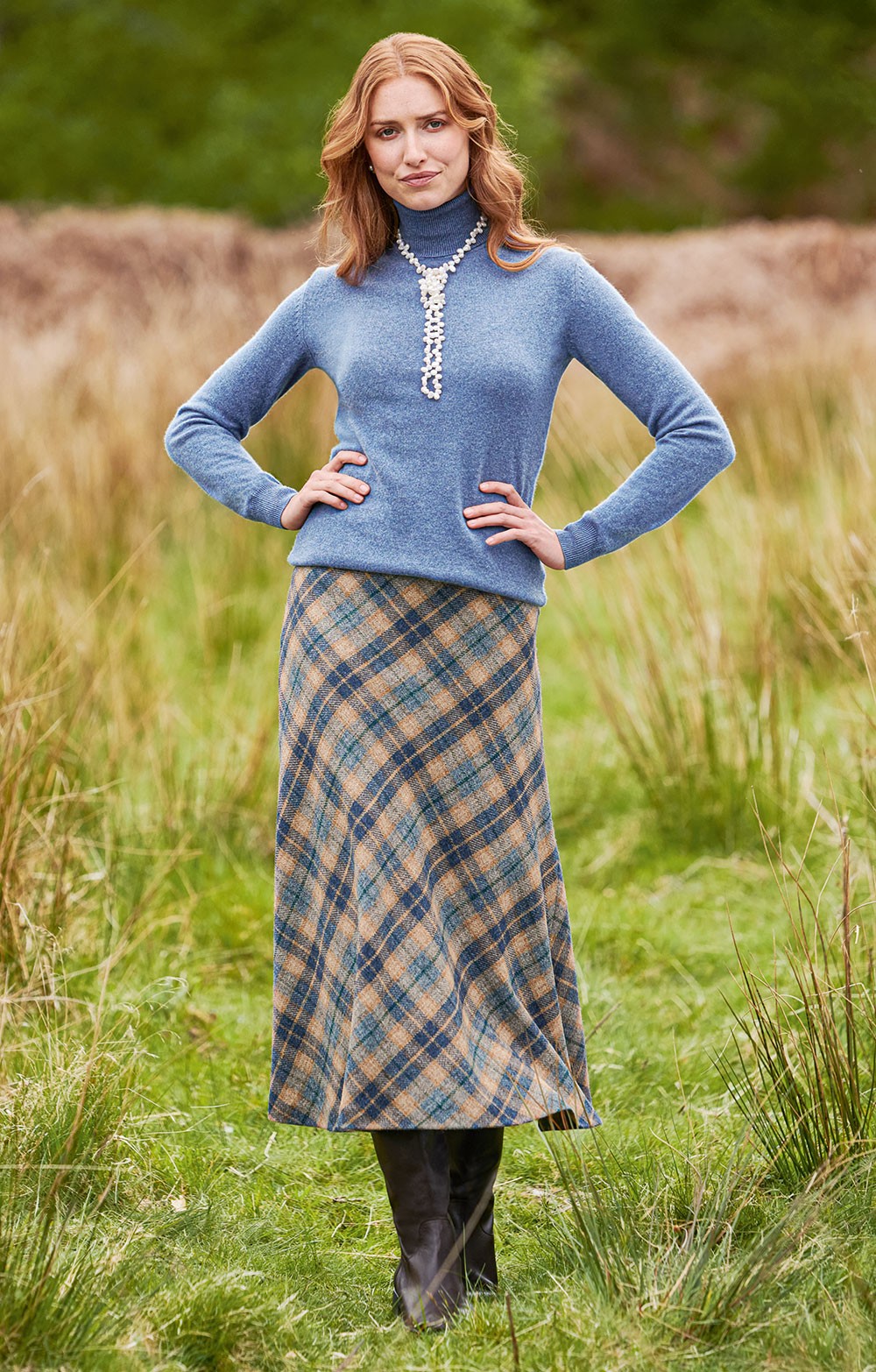 Ladies Tweed Bias Skirt - House of Bruar