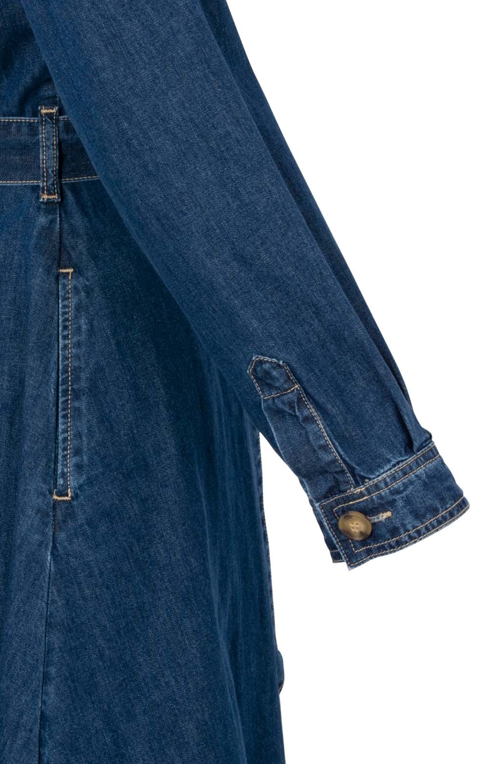 ladies denim midi dress