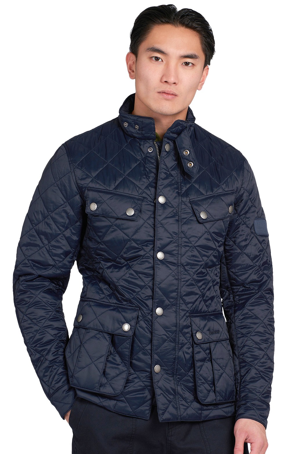 barbour international ariel quilted jacket navy