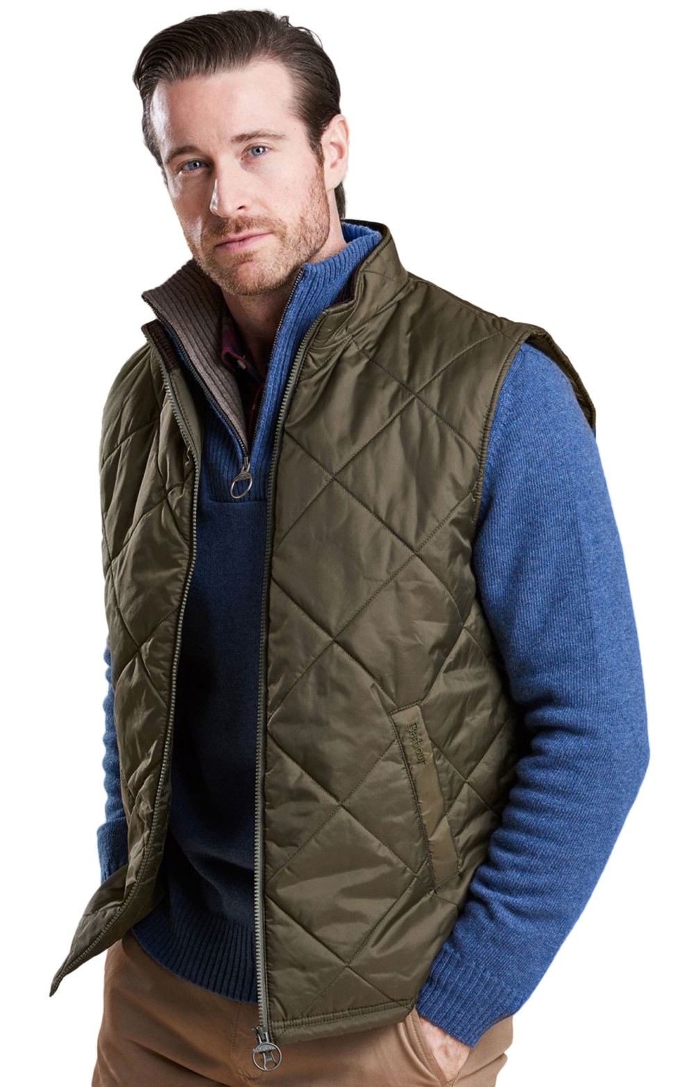 barbour green gilet