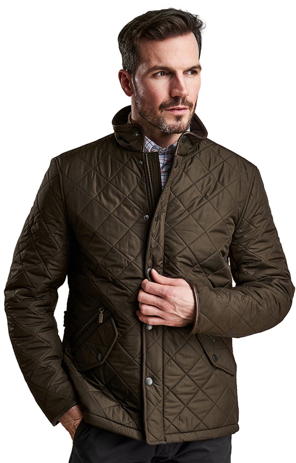 mens barbour style quilted jacket