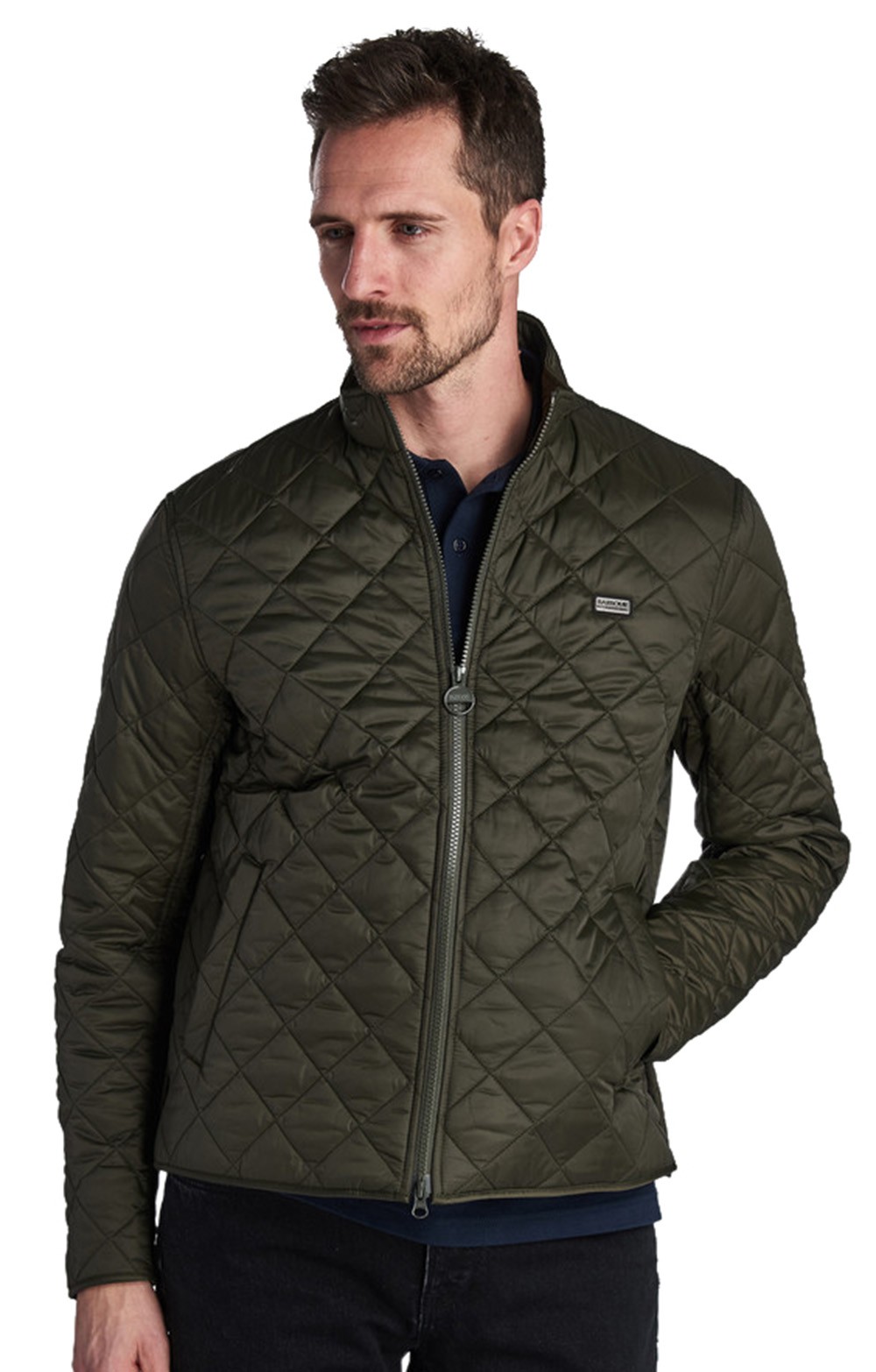 barbour green quilted jacket mens