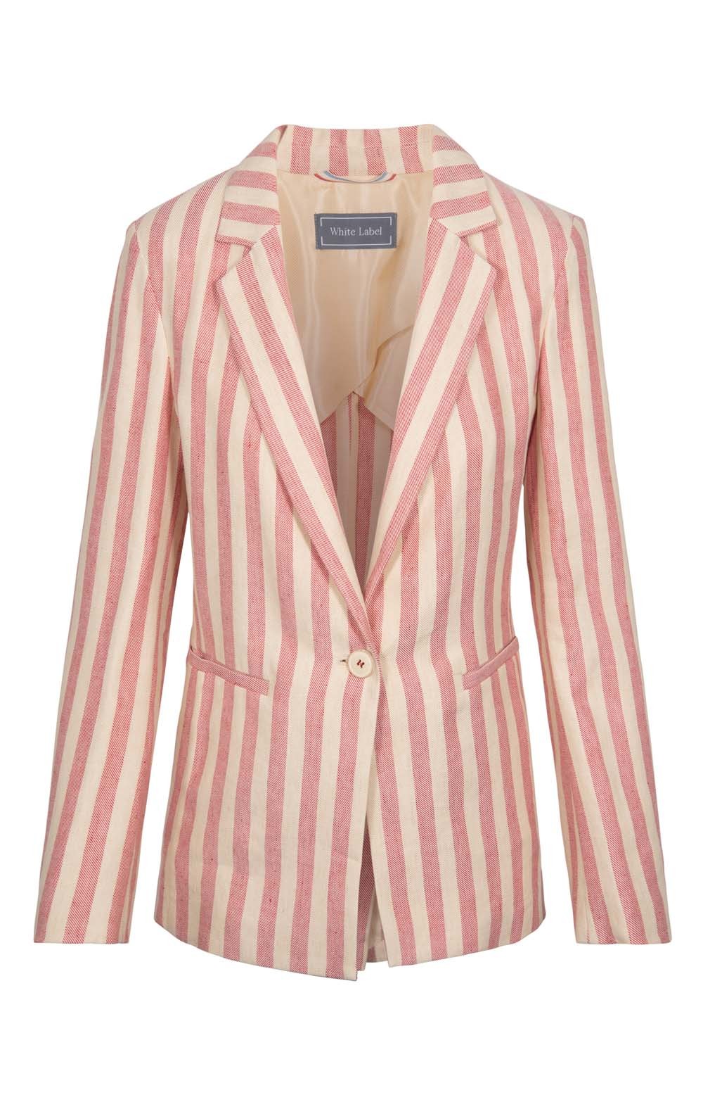 red linen jacket ladies
