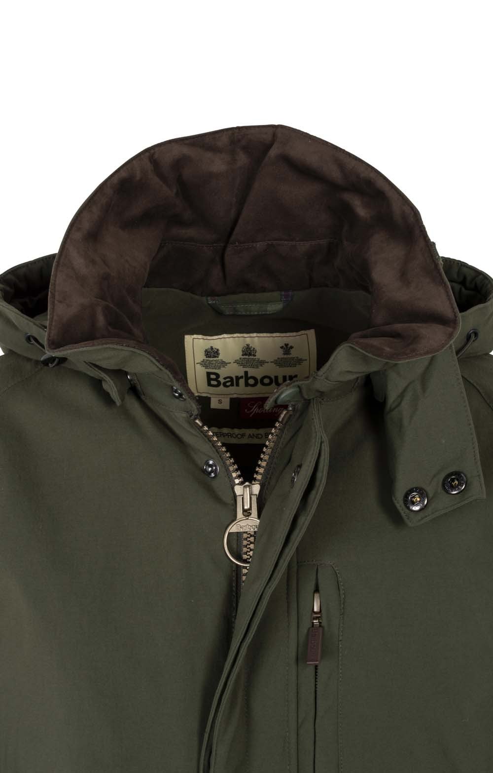 barbour mens green jacket