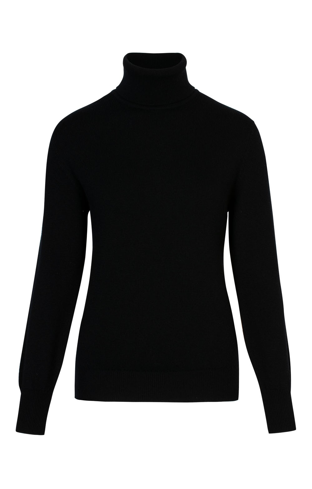 black cashmere roll neck