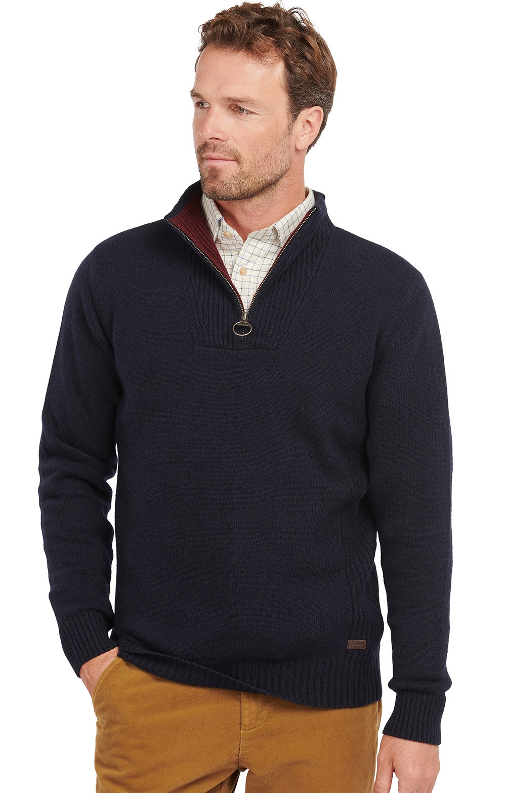 mens barbour half zip jumper