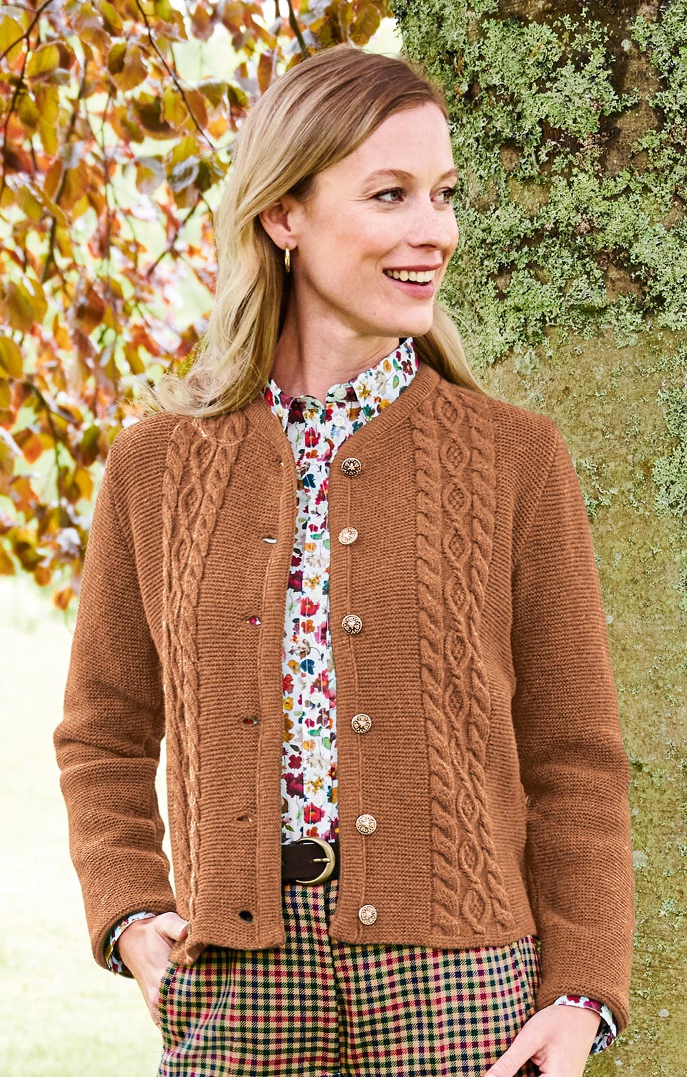 ladies cable cardigan