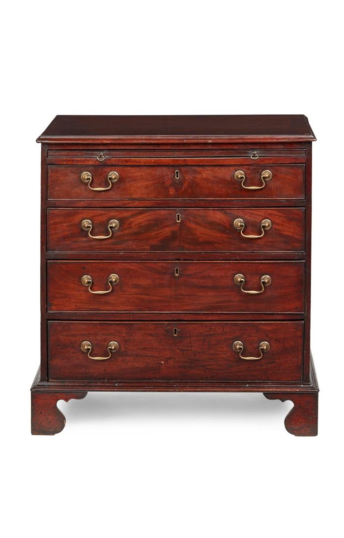 George III Mahogany Bachelors Chest Drawers 18th Century