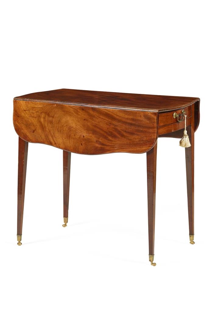 George III Mahogany Serpentine Pembroke Table 18th Century