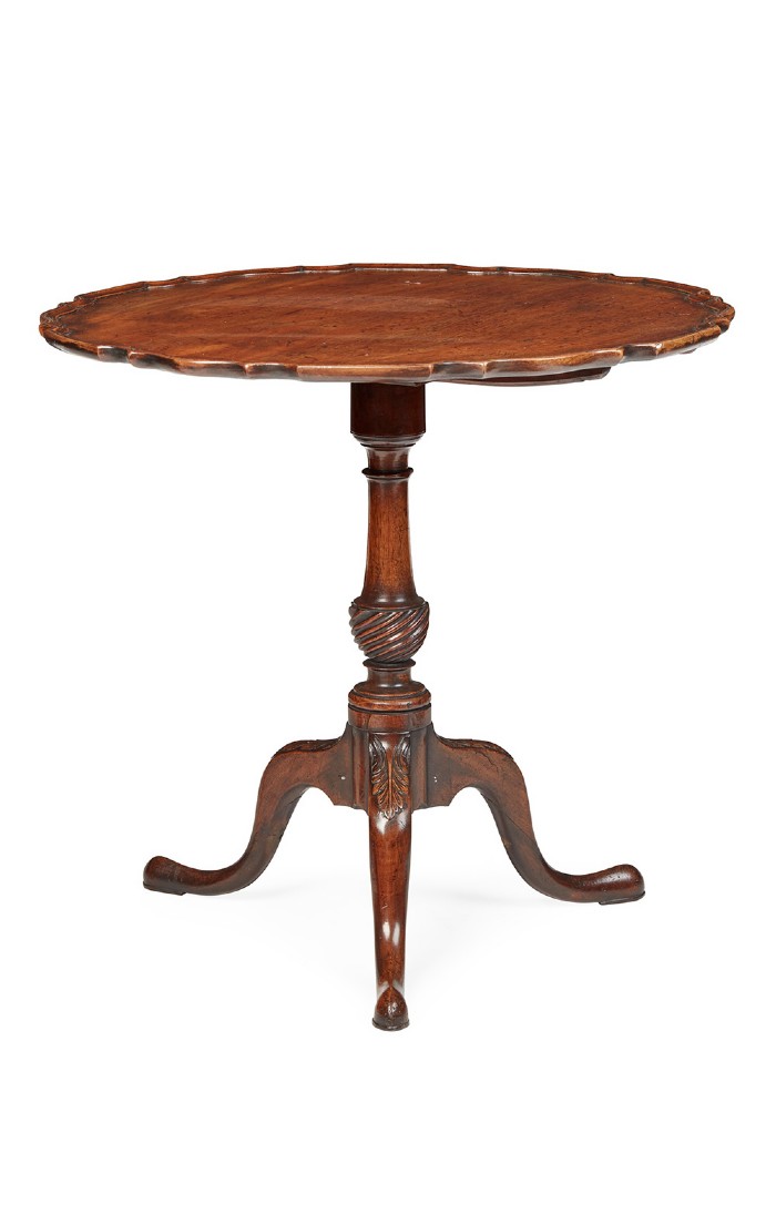 George III Mahogany Tripod Tea Table Late 18th Century
