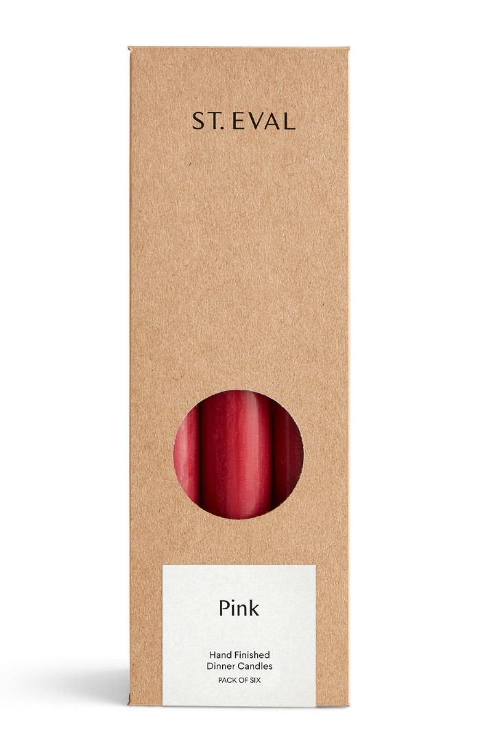 St Eval Candle Company Pack of Six Dinner Candles, Pink House of Bruar