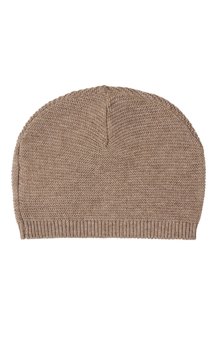 Brown knit cap deals