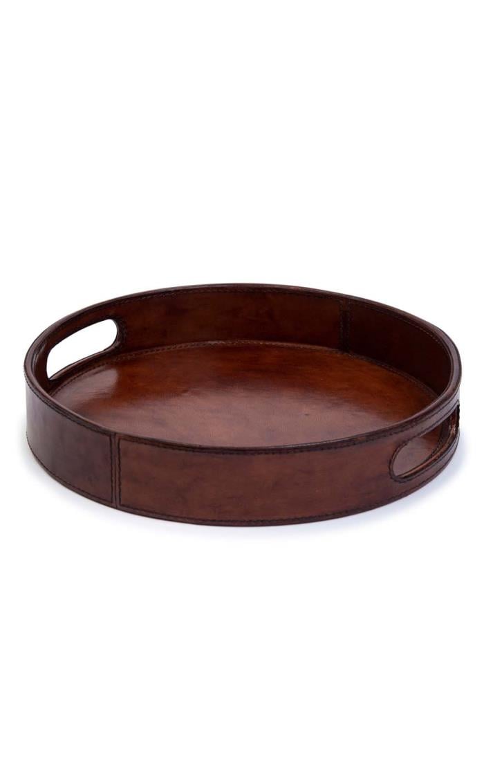 Round Tray House Of Bruar, Round Leather Tray Table