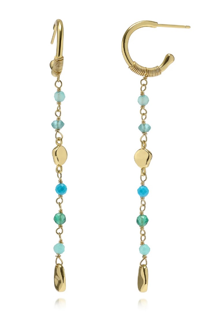 Ladies Azuni Sofia Small Hoop Bead Earring