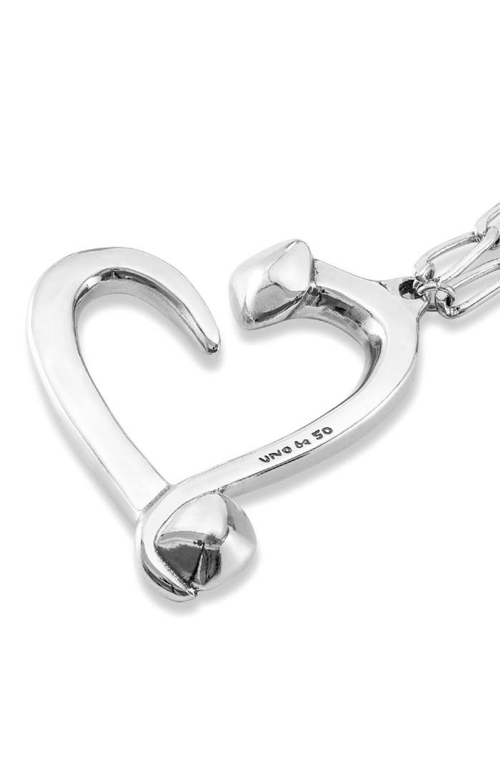 Ladies Uno de 50 Silver Heart Necklace House of Bruar