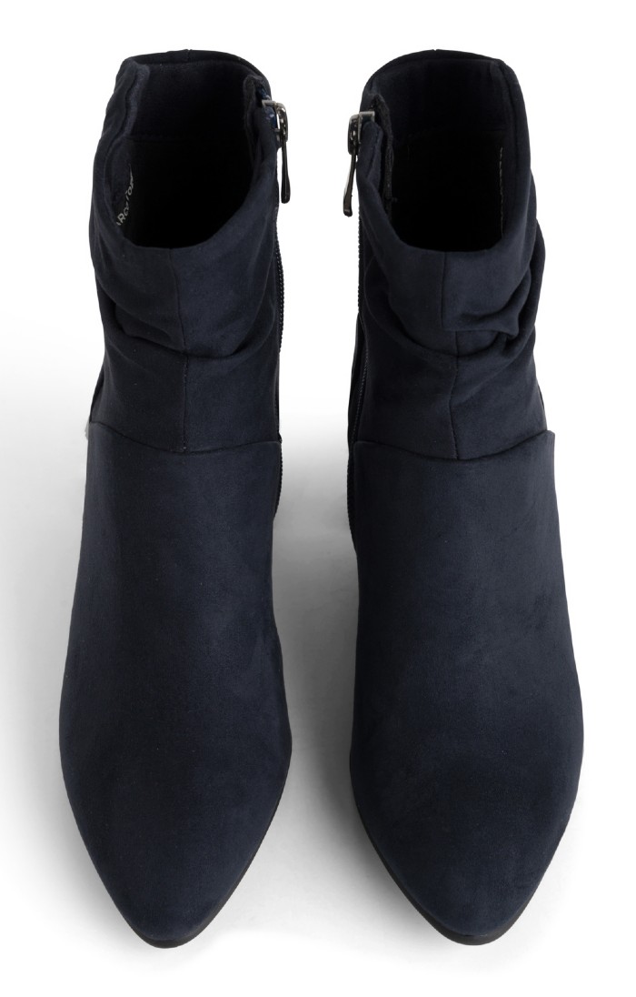 Ladies ruched ankle boots hotsell